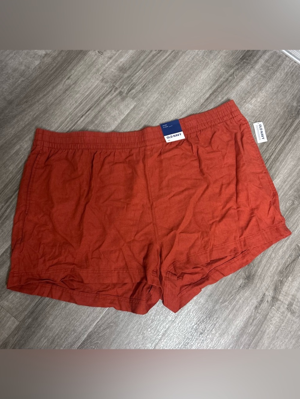 NWT Old Navy Shorts 3X High Rise Linen Blend Elastic Waist Pull On